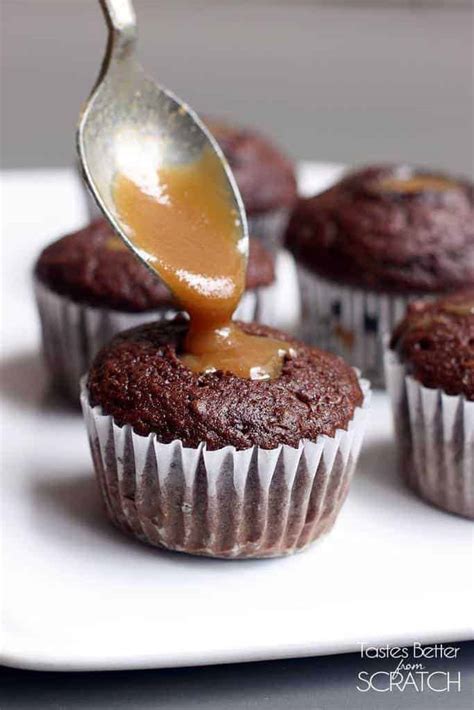 Caramel Filled Chocolate Cupcakes Tastes Better From Scratch