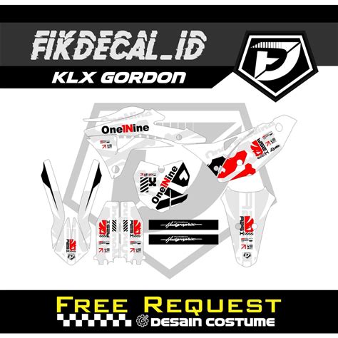 Jual DECAL KLX GORDON DESAIN ONE INE NINE KSR KEKINIAN Shopee Indonesia