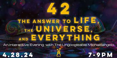 The Answer To Life The Universe And Everything Tickets Sun Apr