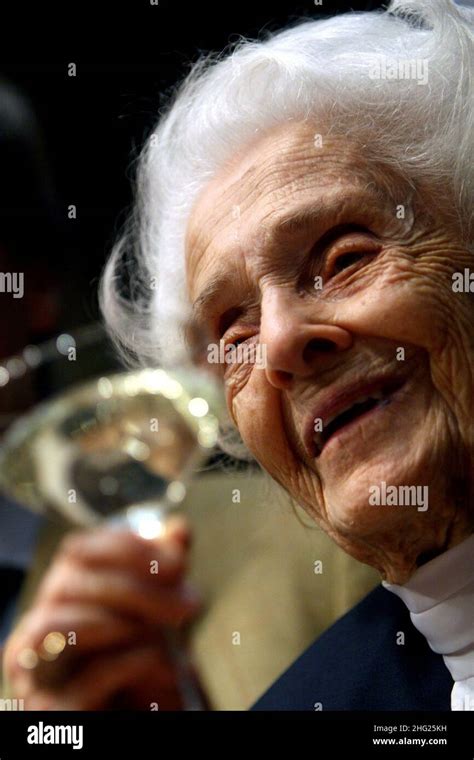 Italian Neurologist And Senator For Life Rita Levi Montalcini Nobel