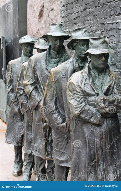 Depression Breadline Fdr Memorial Washington Dc Editorial Stock Photo