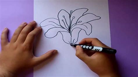 Como Dibujar Una Flor Paso A Paso How To Draw A Flower Flower Step By Step Drawings Art