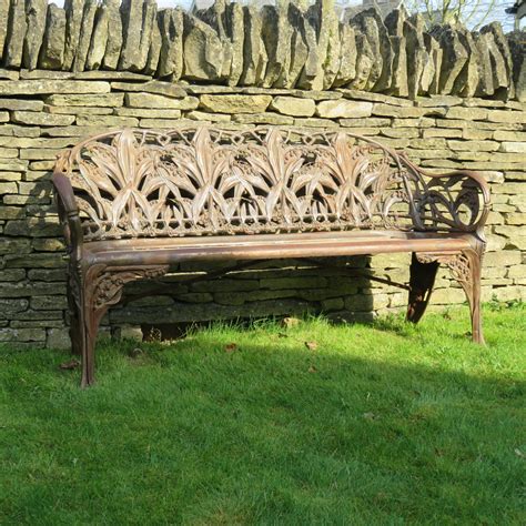 Coalbrookdale Lily Of The Valley Bench Lichen Garden Antiques