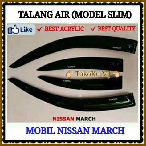 Talang Air Mobil Nissan March Model Slim Best Seller Pintu