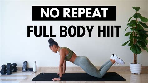 No Repeat Full Body Workout Fat Burning Hiit 10 Minutes Youtube