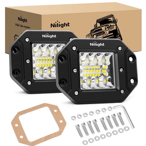 Buy Nilightled Flush Light Pods Upgraded Spot Flood Combo Beam Driving