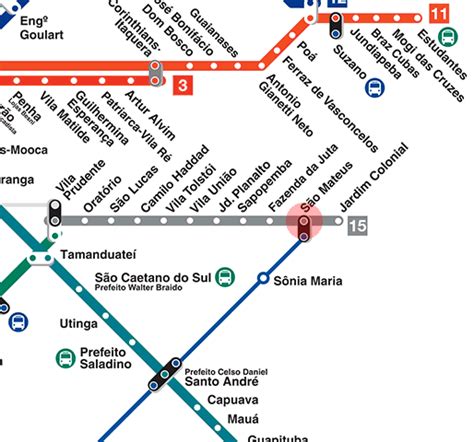 Sao Mateus Station Map Sao Paulo Metro Cptm