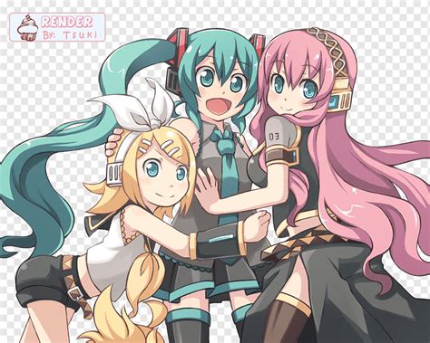 Hatsune Miku And Kagamine Rin And Len