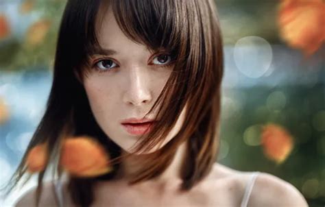 Wallpaper Look Girl Close Up Brunette George Chernyadev Georgy Chernyadyev Polina Knyazeva