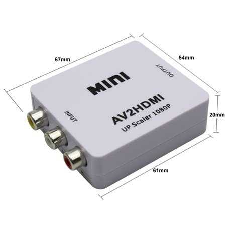 Mini Av To Hdmi Converter Adapter Gamer Fuss