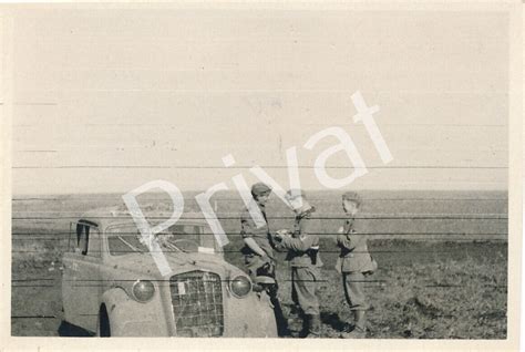 Foto Wk Milit R Fahrzeug Wehrmacht Soldaten Kennung Ostfront