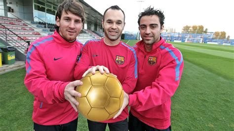 Messi , Iniesta and Xavi Hernández - the Magical MIX from the golden generation of FC Barcelona