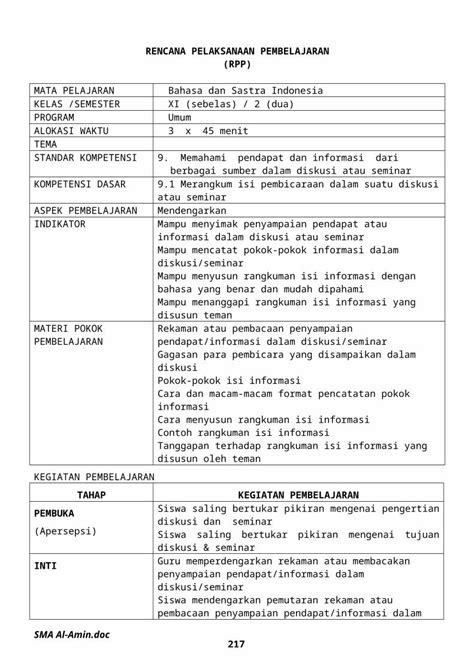 Doc Rencana Pelaksanaan Pembelajaranarifefendi Weebly