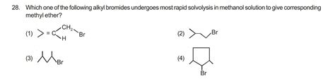 Which One Of The Following Alkyl Bromides Undergoes Rapid