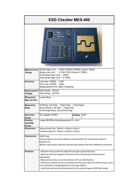 Esd Checker Midori Anzen Mes 400