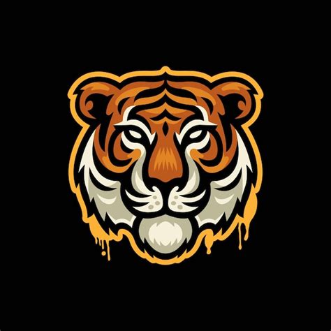 Création De Logo Mascotte Tête De Tigre Vecteur Premium