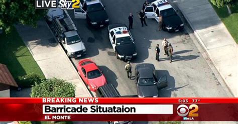 Murder Suspect In El Monte Barricade Situation Surrenders To Authorities Cbs Los Angeles