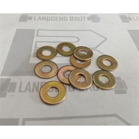 Jual Pcs Ring Plat M Kuning Putih Ring Baut Kunci Shopee