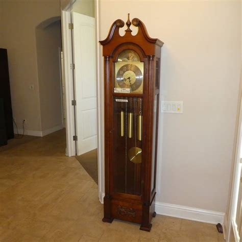 Lot 11 Colonial Of Zeeland Grandfather Clock Made In Usa Works