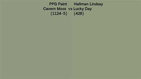 PPG Paint Cavern Moss 1124 5 Vs Hallman Lindsay Lucky Day 428 Side