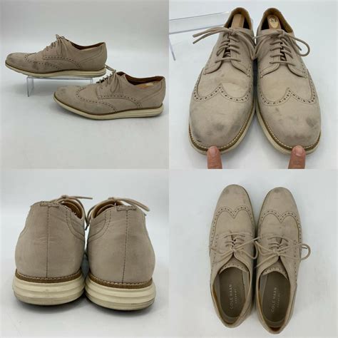 Cole Haan Dress Shoes Men Size 12 M Beige Wingtip... - Depop