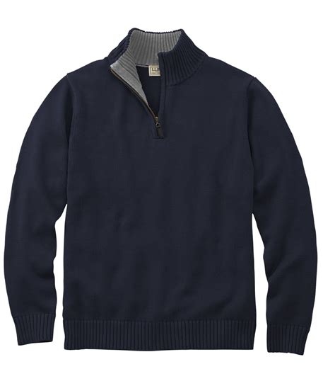 Mens Double L Cotton Sweater Quarter Zip At Ll Bean