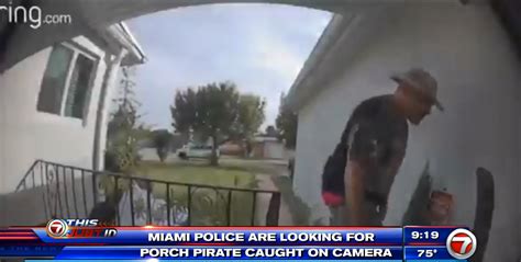 Surveillance Cameras Capture Porch Pirate Targeting 2 Miami Homes