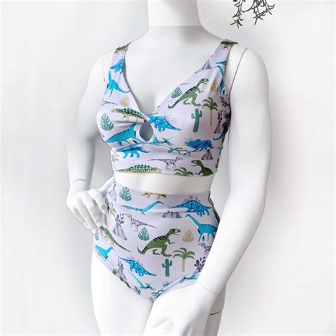 Dinosaur Bikini Top Etsy