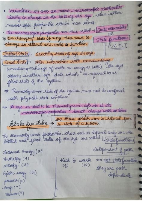 Solution Thermodynamics Handwrittennotes Physics Wallah Lectures Neet