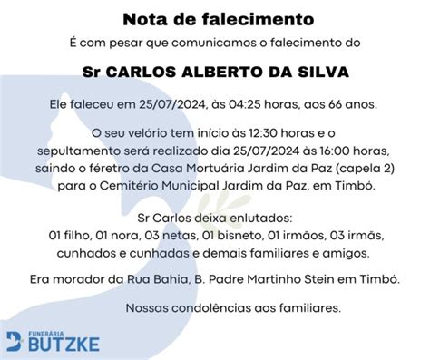 Notas de Falecimento 25 07 2024 Portal Timbó Net