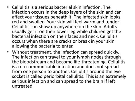 Ppt Diagnosing And Treating Cellulitis Powerpoint Presentation Free Download Id9958781