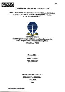 Pengaruh Motivasi Dan Kemampuan Kerja Terhadap Kinerja Pegawai Pada