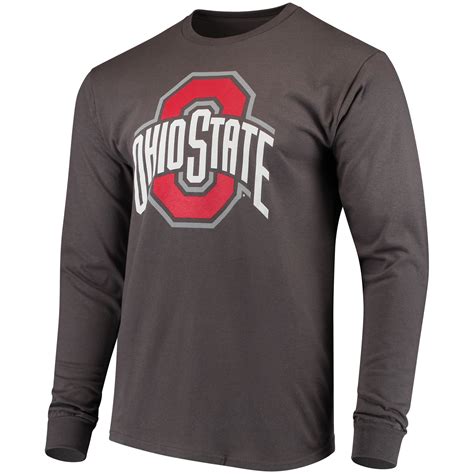 Ohio State Buckeyes Gray Athletic O Long Sleeve T Shirt