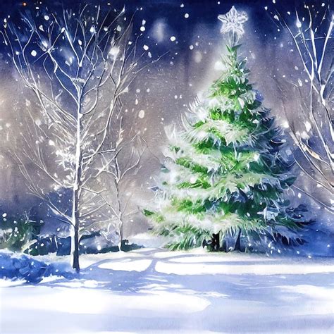 Premium Photo Christmas Landscape Wallpaper Beautiful Winter Scenery