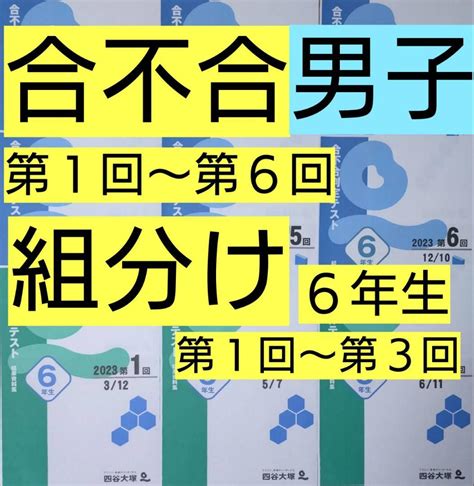 四谷大塚 6年生 組分けテスト 合不合判定テスト男子2023年度 過去問早稲アカ By メルカリ