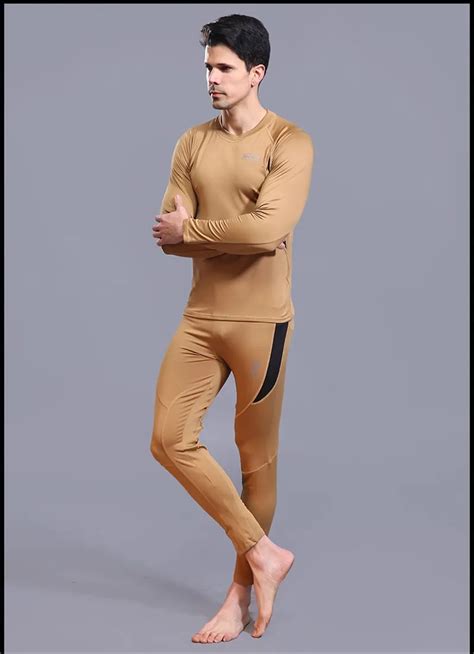 Thermal Underwear Winter Men Long Johns Thin Fleece Compression Tight Shapewear Clothes Size S