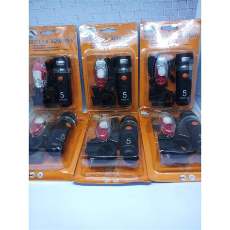 Jual Lampu Sepeda Depan Belakang Wildwolf 6 Pcs Shopee Indonesia