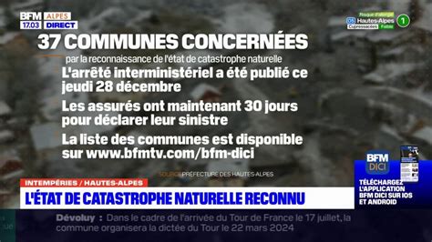 Intempéries dans les Hautes Alpes l état de catastrophe naturelle