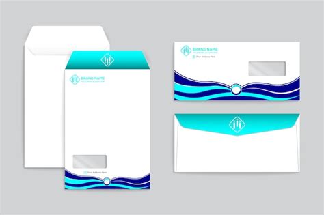 Premium Vector | Flat design real estate envelope template design