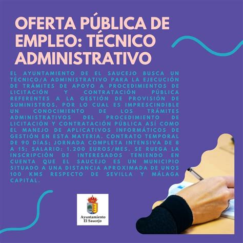 Oferta P Blica De Empleo T Cnico Administrativo