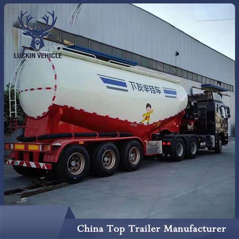 3 Axle 40 45 50 Cbm Cement Bulk Tank Trailer Powder Trailer For Sale