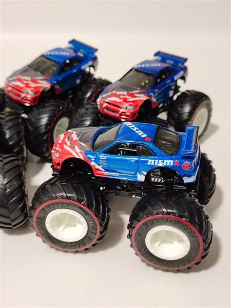Hot Wheels Monster Trucks Treasure Hunt Nissan Skyline Nismo R34 Loose Hobbies Toys Toys