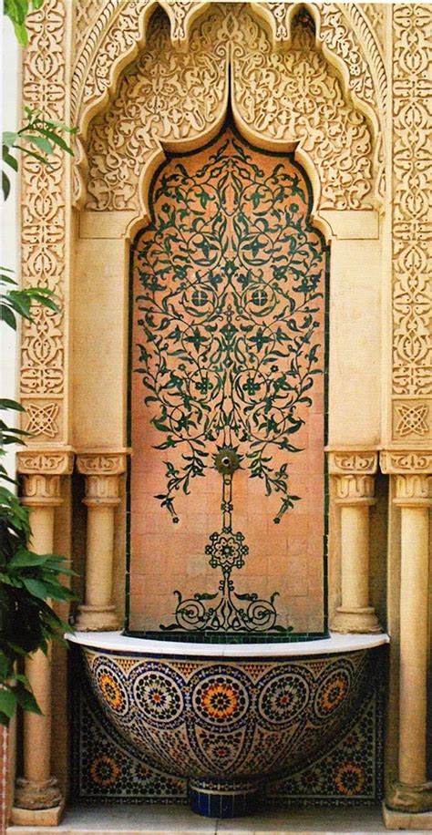 Ornate Fountain In Morocco Moroccan Design Islamic Architecture Art