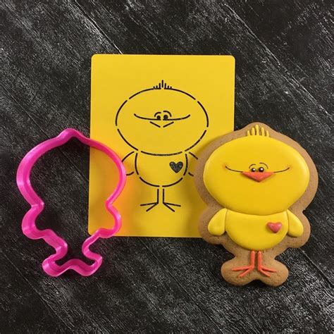 Цыпленок №3 с сердечком - купить формы для печенья и имбирных пряников ...