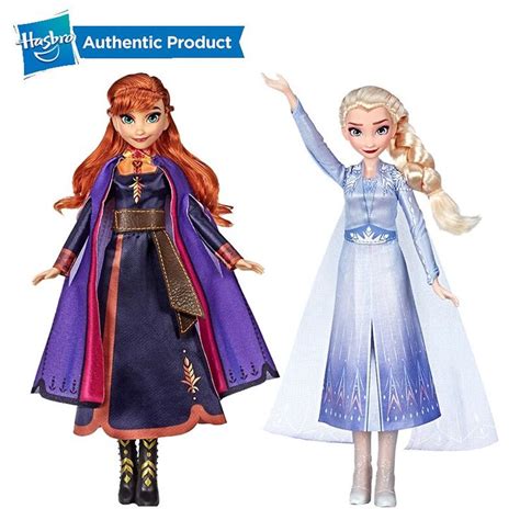 77 99US Hasbro Disney Frozen 2 Singing Elsa Anna Fashion Doll With