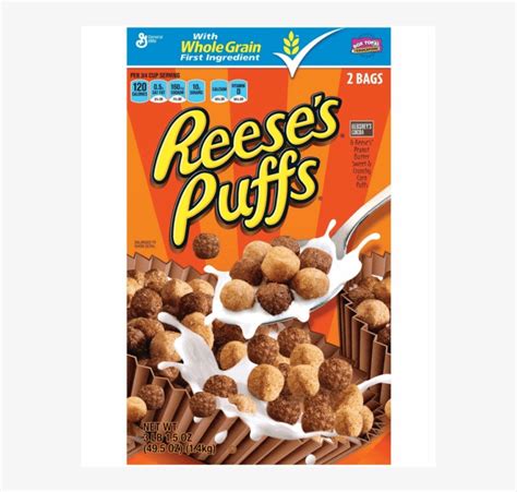 016000288874 - General Mills Reese's Puffs Cereal Transparent PNG ...