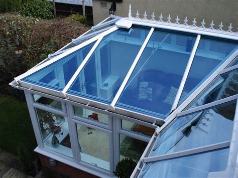 Glass Roof Conservatory With Pilkington Activ Blue Self Cleaning Solar