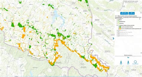 Mapa lasów z zakazem wycinki propozycja Lasów Państwowych OnGeo pl Blog