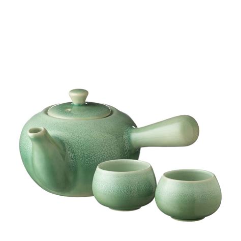 Jual Japanese Tea Set Set Peralatan Minum Teh Jenggala Putih Toska