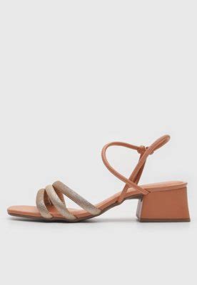 Sandália Bebecê Tira Glitter Nude Compre Agora Dafiti Brasil